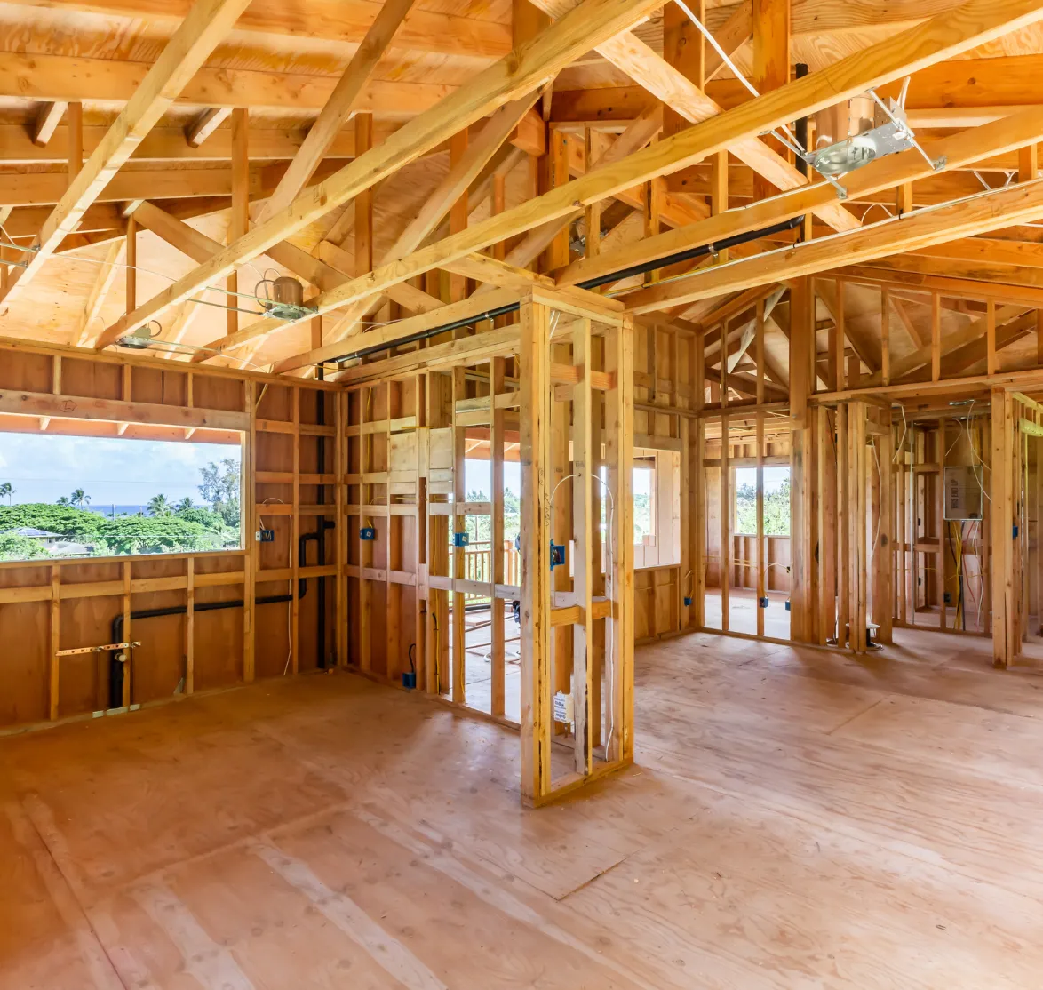 Wood framing construction work in Los Angeles CA
