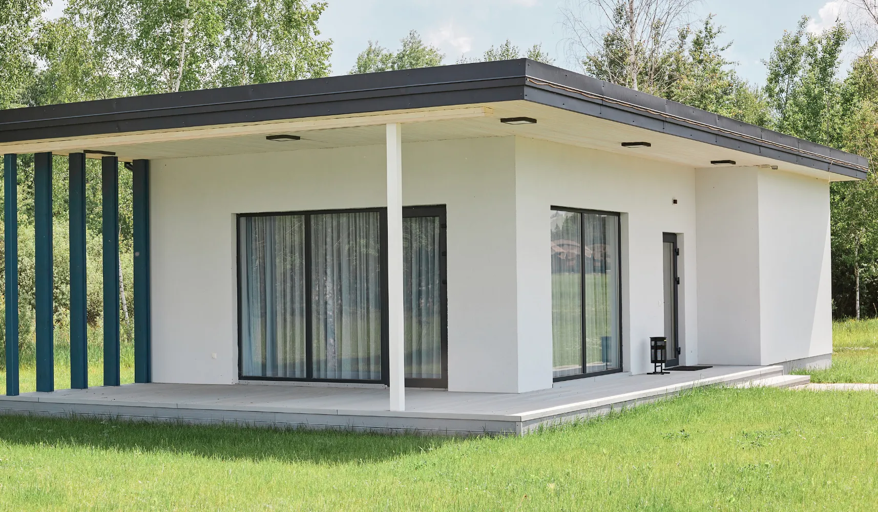 ADU construction project in Los Angeles showing a modern backyard accessory dwelling unit