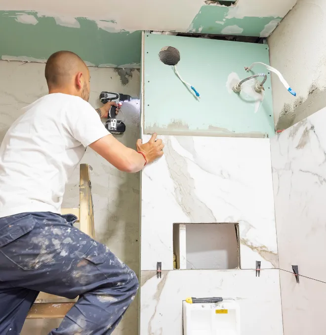 Home remodeling in Los Angeles with bathroom renovation contractor installation